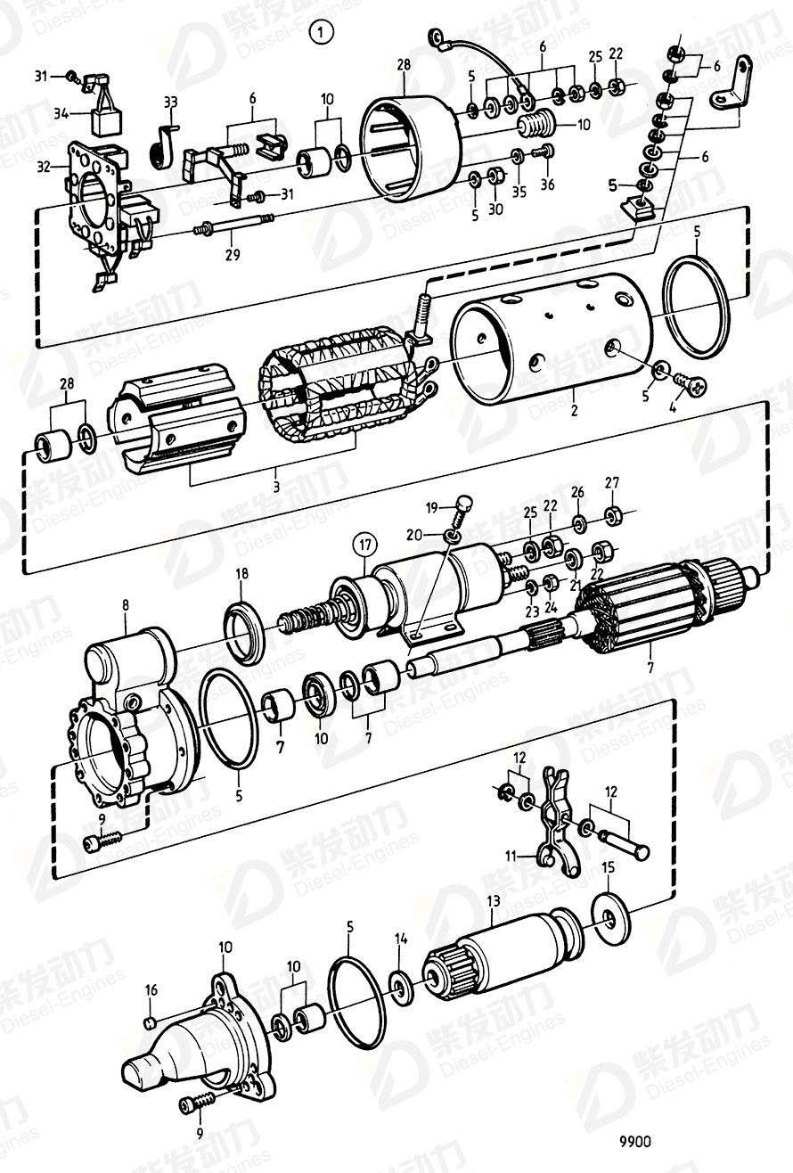volvo penta Actuator solenoid 863507 Drawing volvo penta Actuator solenoid 863507 Drawing